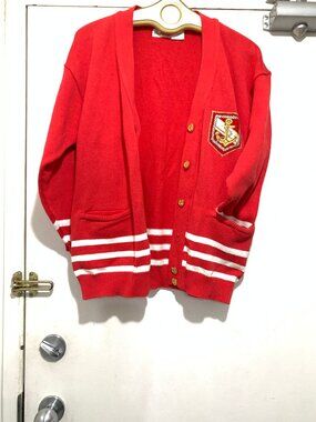 vintage AU CONTRAIRE knit cotton sweater cardigans size M